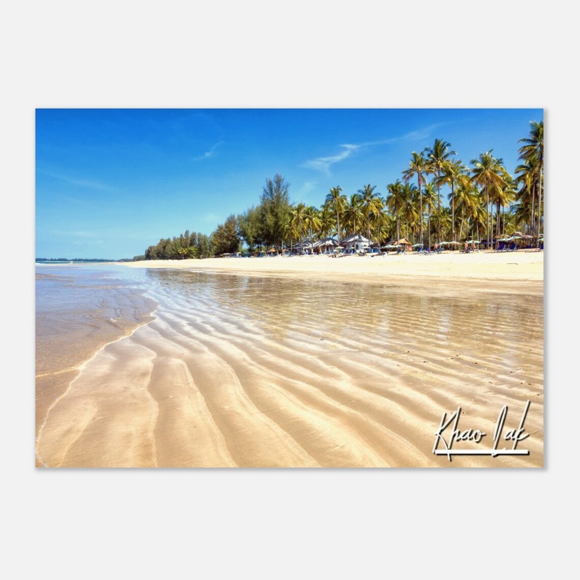 Khao Lak Thailand Tropical Beach Palm Trees Travel Photo Poster