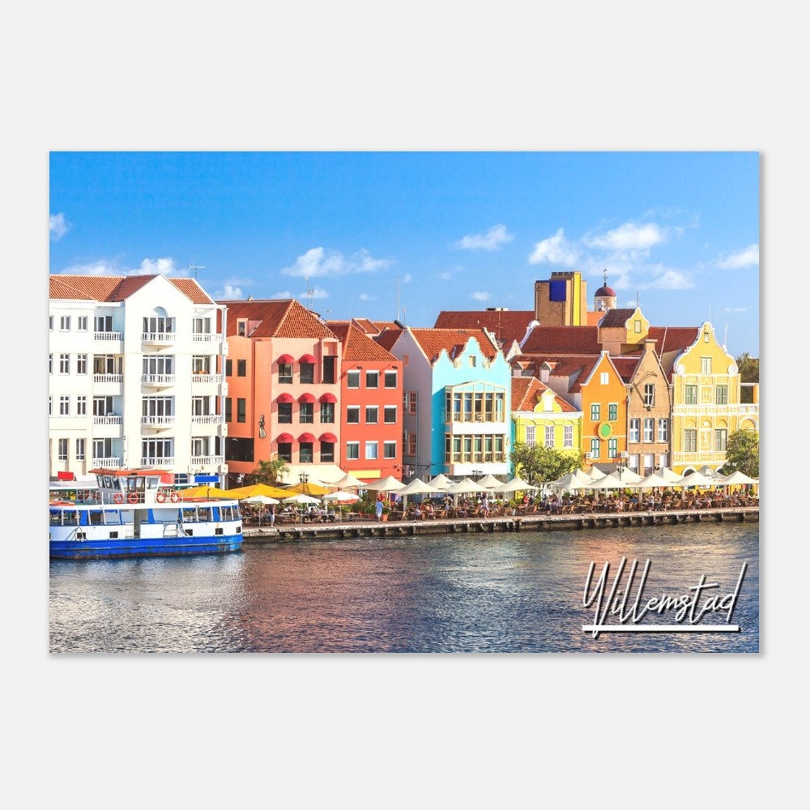 Willemstad Curaao Print Colorful Caribbean Architecture