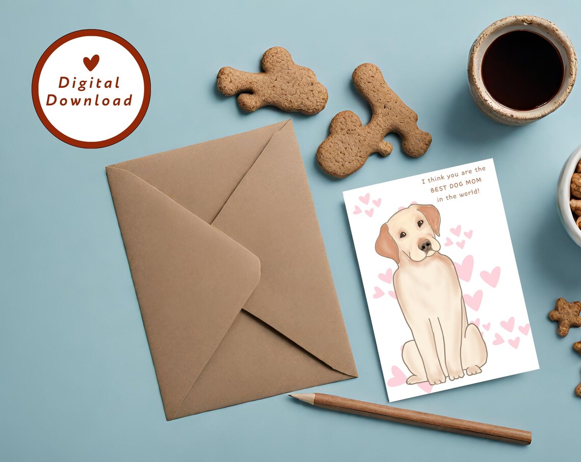 Labrador Retriever Mother's Day Dog Mom Card - Image 2