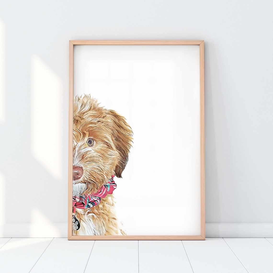 Peekaboo Pet Memorial Gift Wall Art Print - Image 4