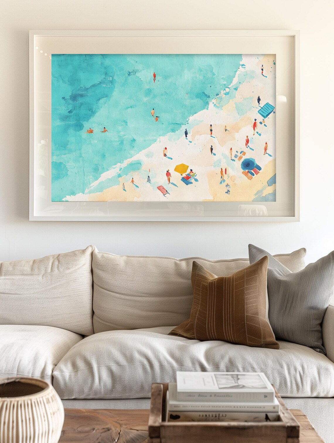 Beach Watercolor Art Print, Coastal Summer Boho - Image 3