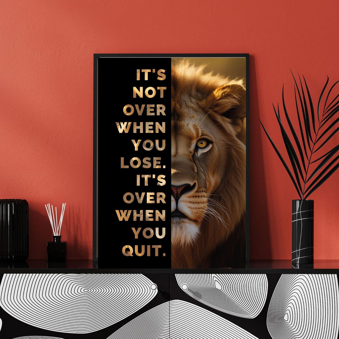 Lion Motivational Poster, Entrepreneur Wall Art - Image 3