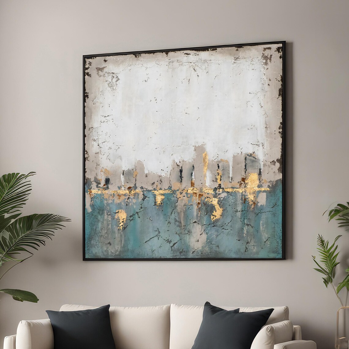 Abstract Skyline, Modern Cityscape Wall Art