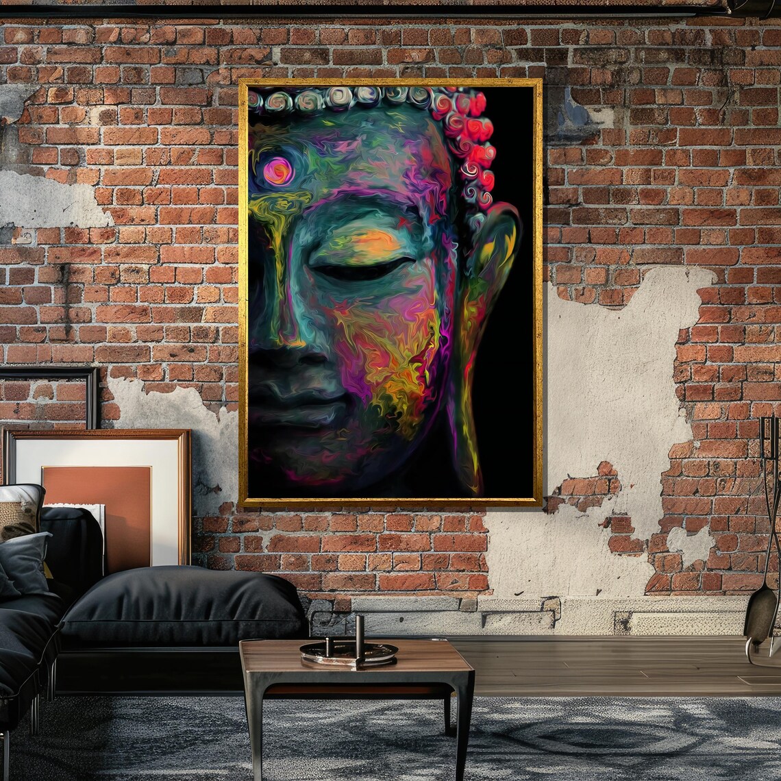 Colorful Buddha Abstract, Spiritual Zen Decor - Image 6