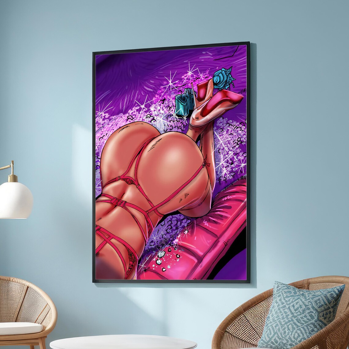 Luxury Erotic Pop Art Sensual Female Figure