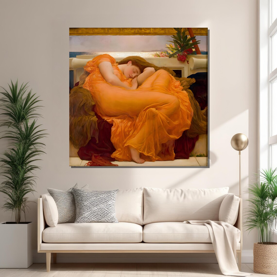 Flaming June By Frederic Leighton, Neoclassical Art Print - Image 2