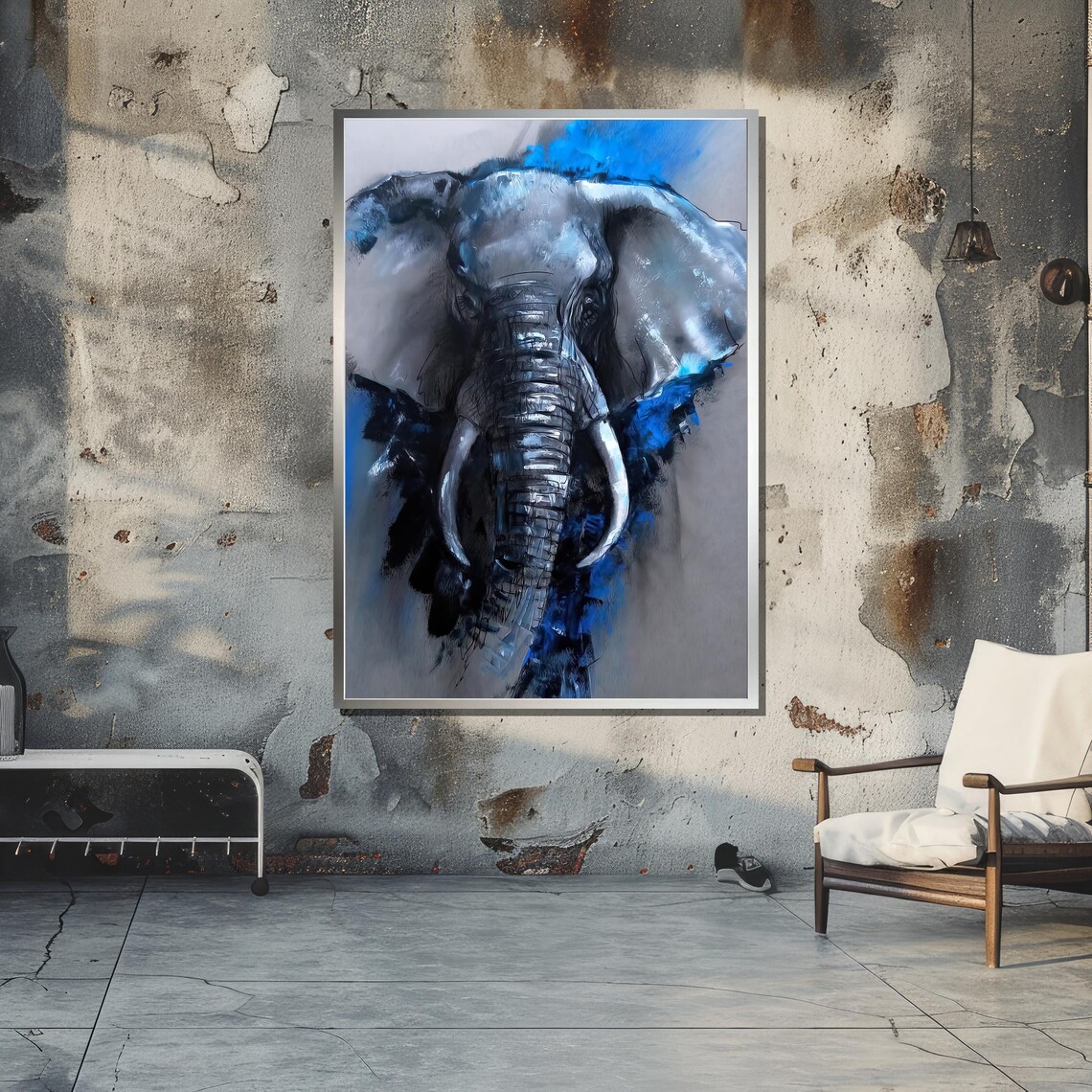 Abstract Elephant, Modern Wildlife Art Print - Image 4