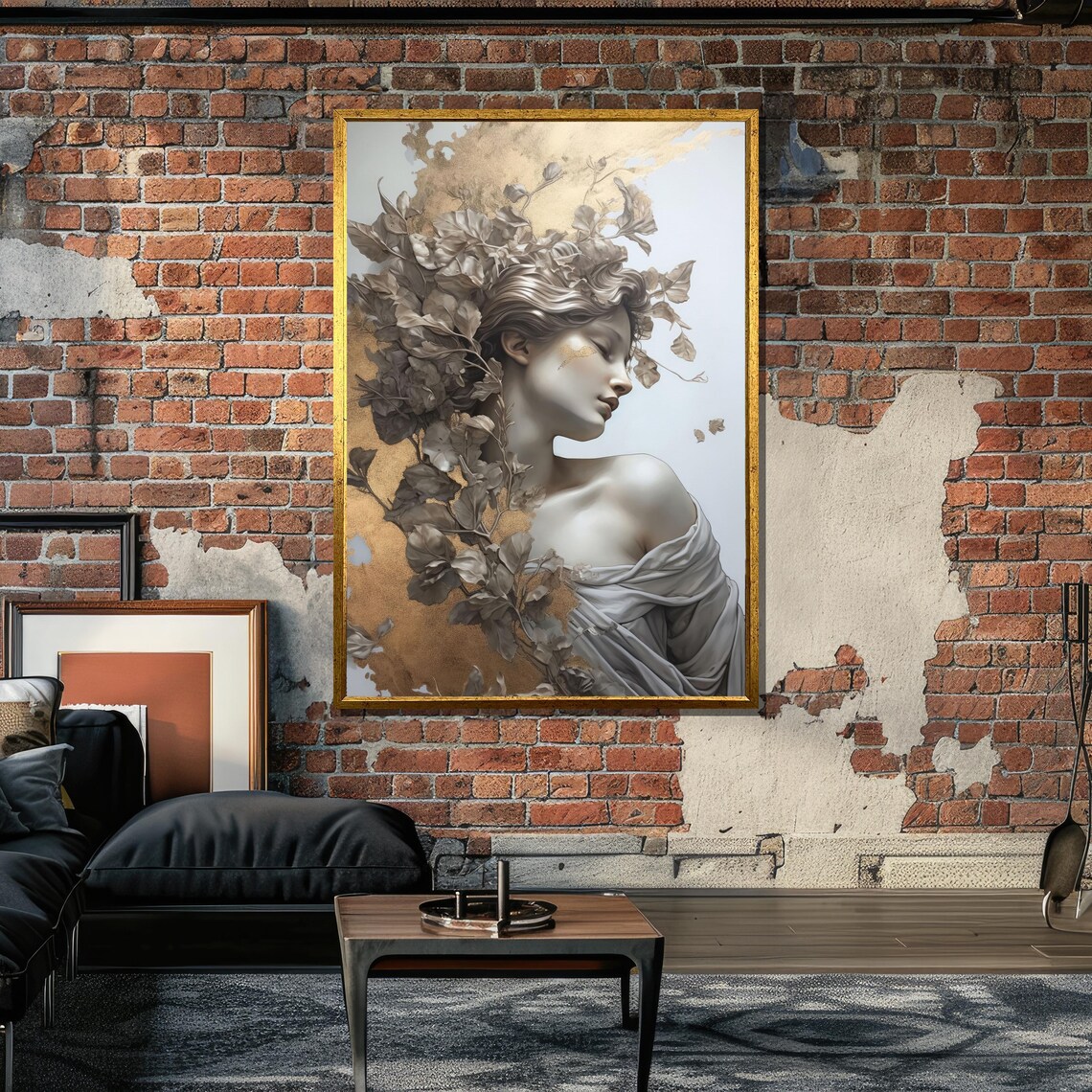 Elegant Woman With Leaves, Dreamlike Ethereal Art Print - Image 6