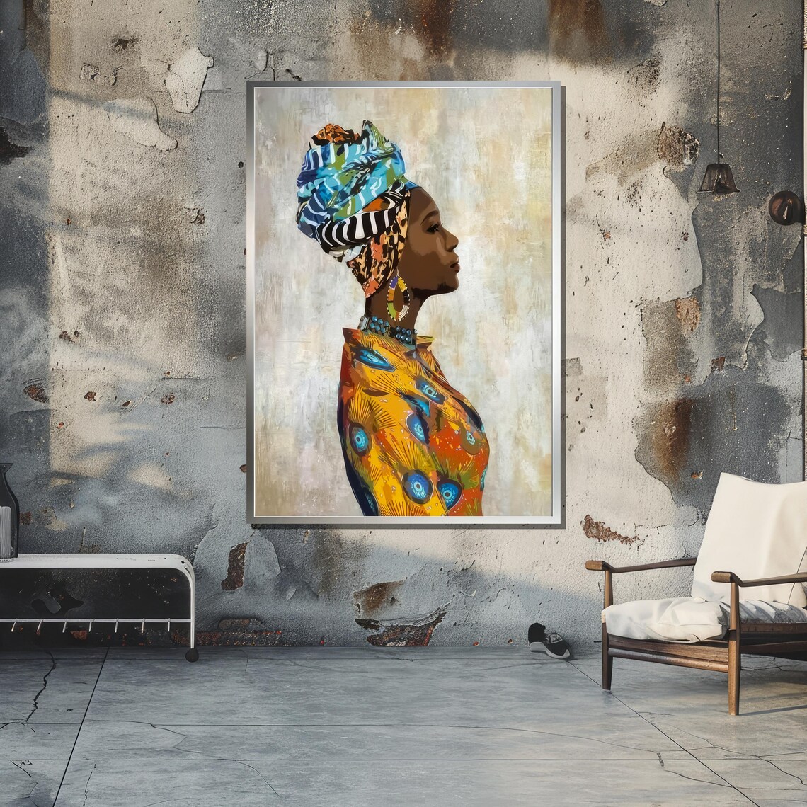 Regal African Woman, Modern Cultural Portrait - Image 2