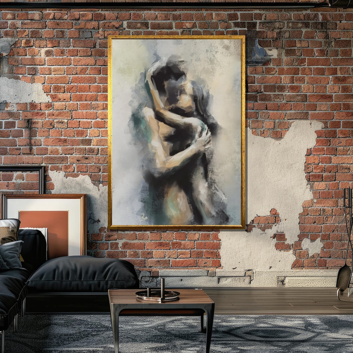 Romantic Abstract Couple - Impressionist Art - Image 6