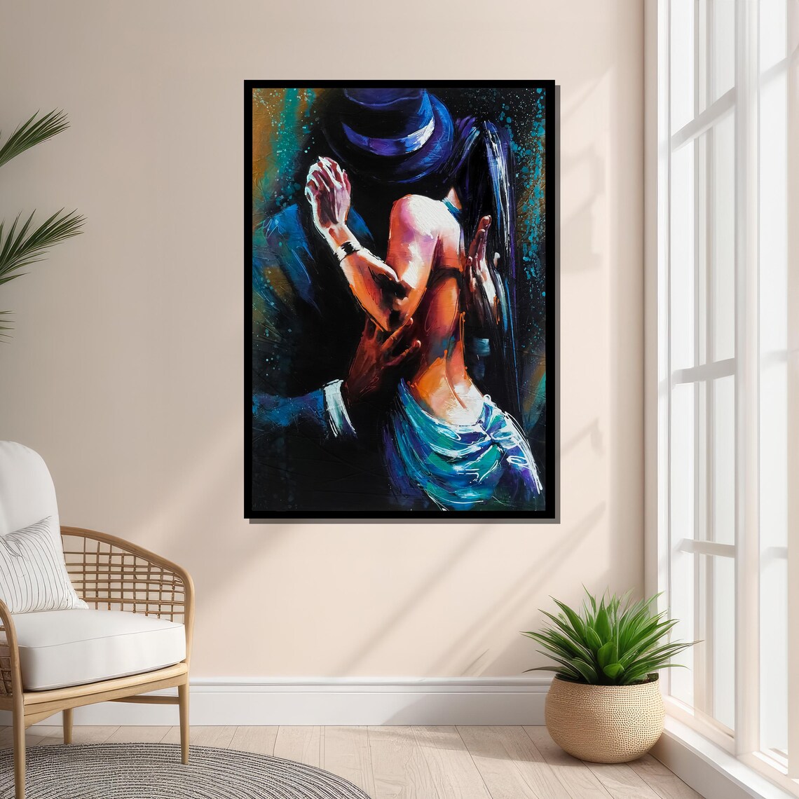 Passionate Tango Dance, Romantic Expressionist Art Print - Image 3