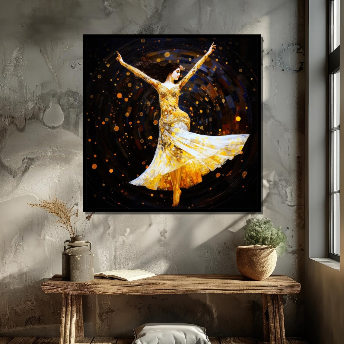 Graceful Dancing Woman, Abstract Modern Art Print - Image 5
