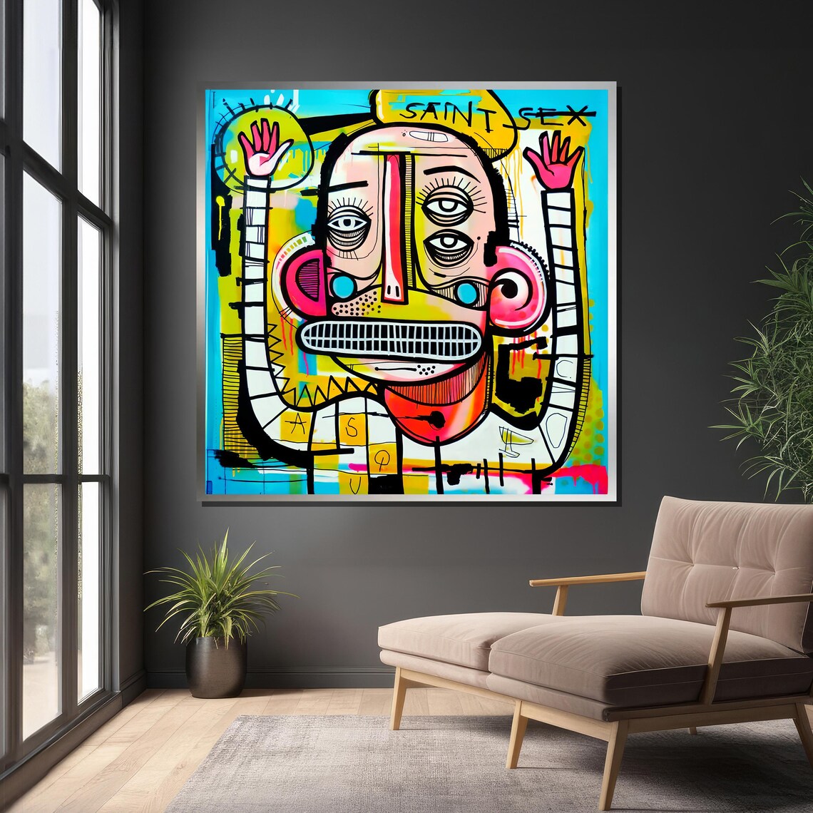 Colorful Abstract Street Art, Pop Art Print - Image 4