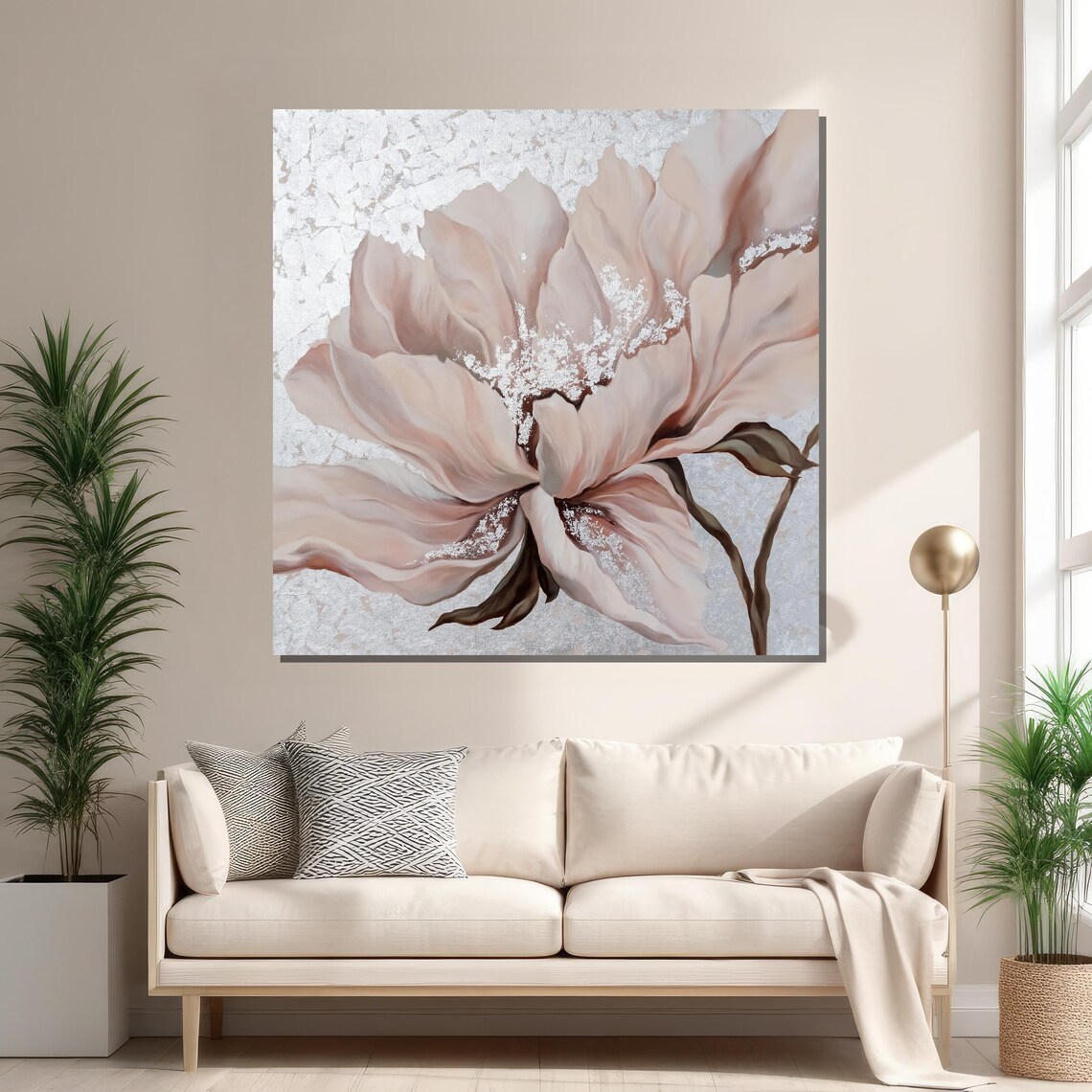 Elegant Peony Flower Print, Modern Flower Decor - Image 2