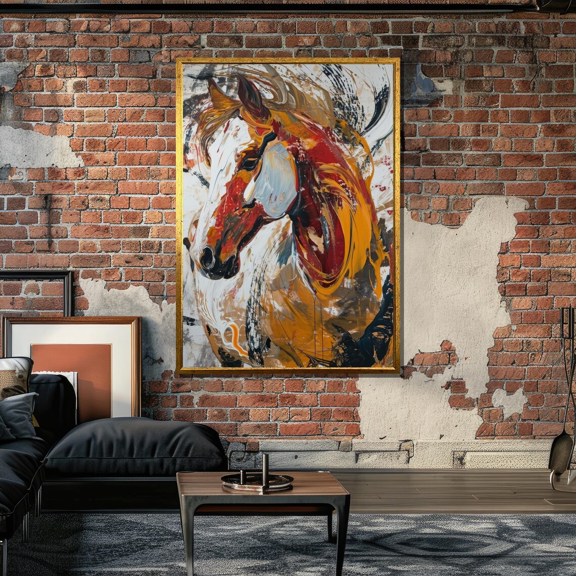 Abstract Horse Art Print, Modern Expressionist Decor - Image 3