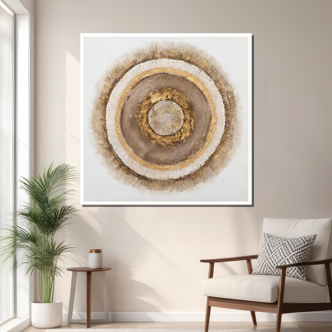 Textured Mandala - Contemporary Travel Poster - Image 3