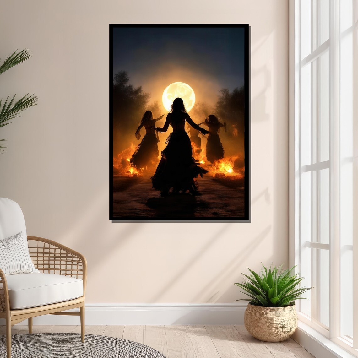 Moonlit Ritual Dance, Mystical Surreal Art Print - Image 5