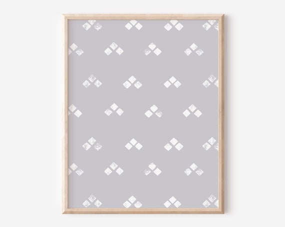 Boho Block Print Pattern Artwork Modern Pattern Woodblock Pattern Art Print Bohemian Artwork Wall Art Instant