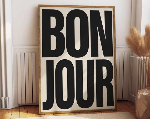 Bonjour Maximalist Decor Poster Print