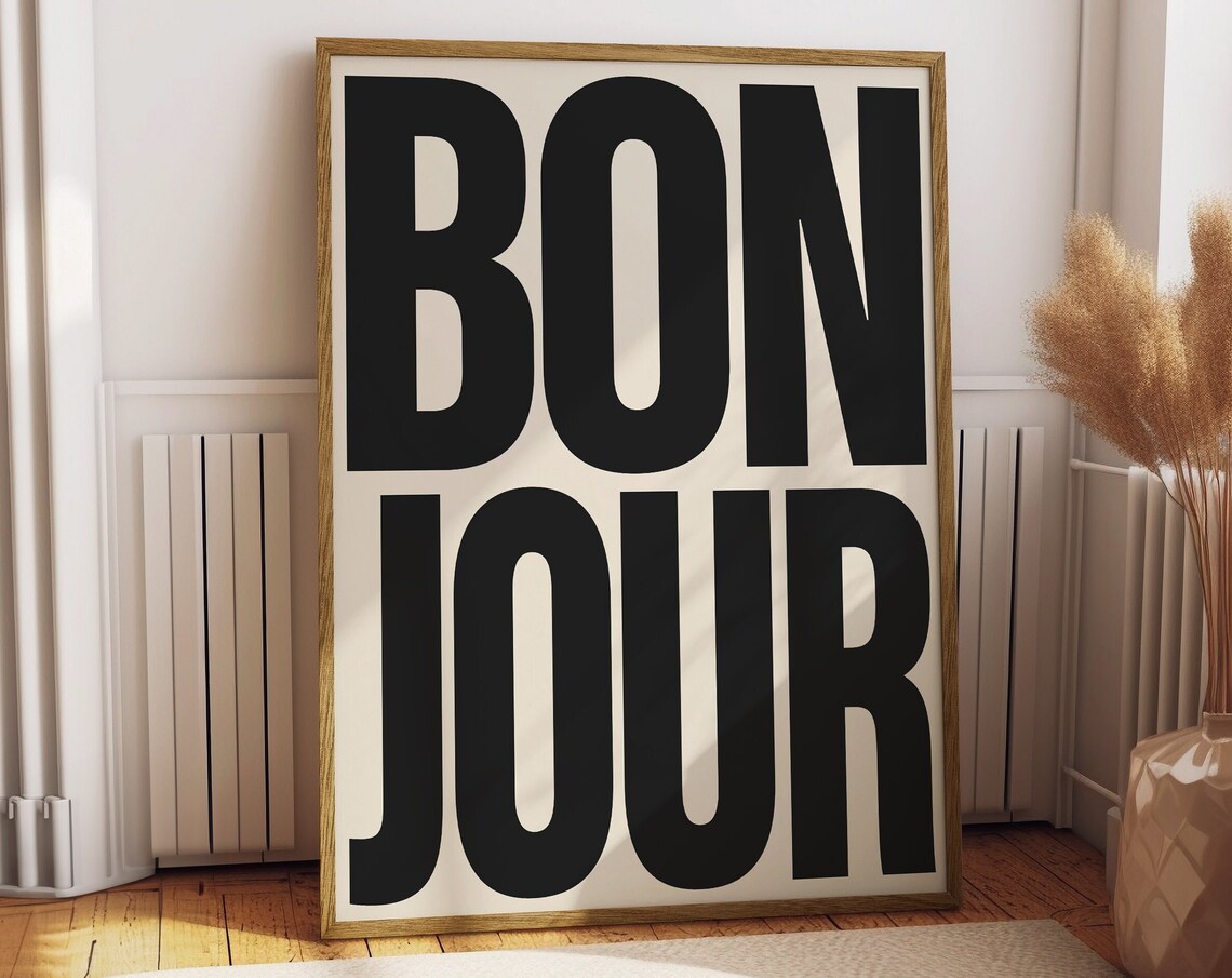 Bonjour Maximalist Decor Poster Print