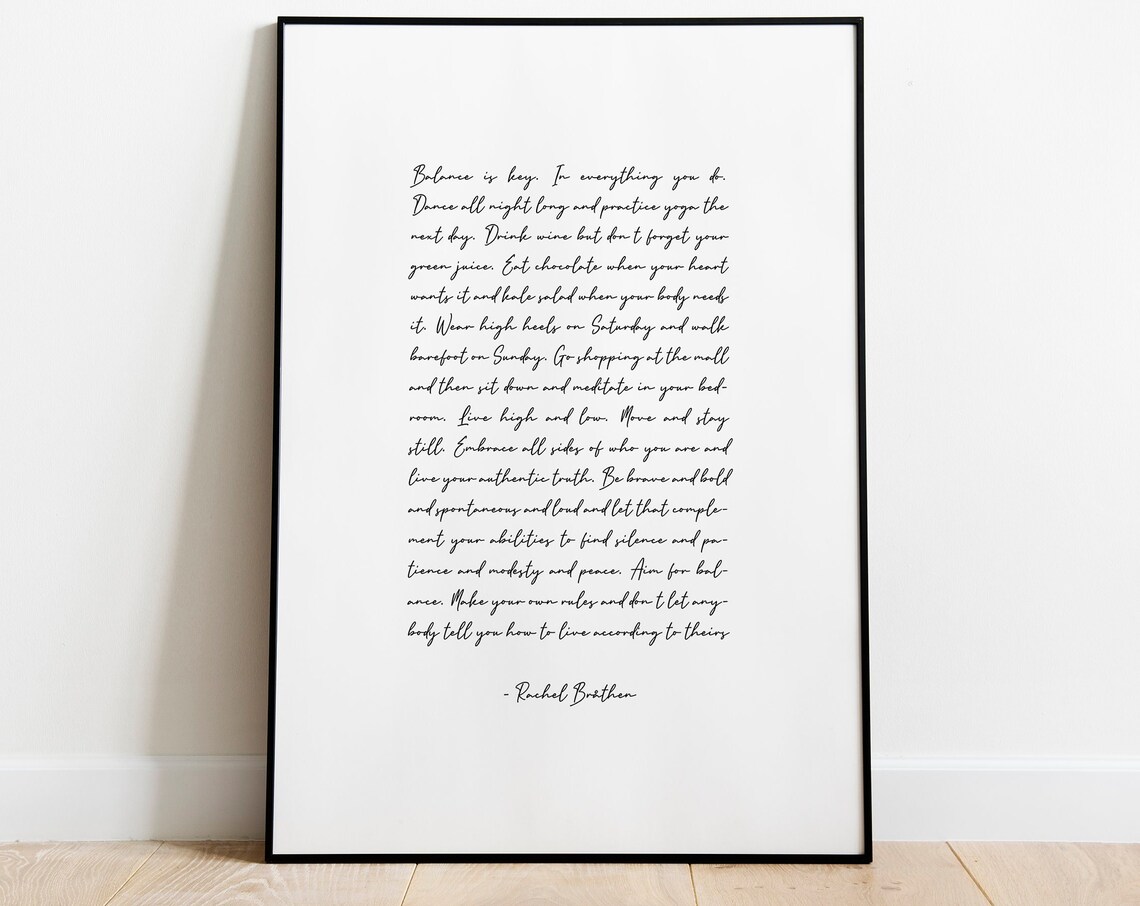 Balance Print Valentines Day Art Birthday Gift Living Room Wall Decor For Her Instant