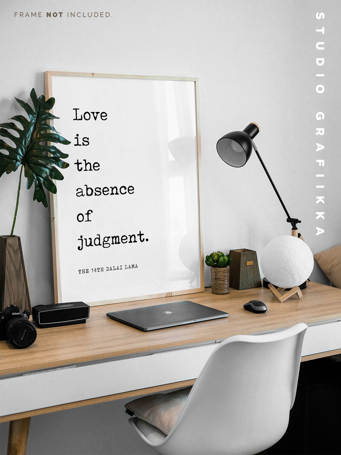 Love Is the Absence of Judgment Dalai Lama Inspirational Quote Print - Image 3