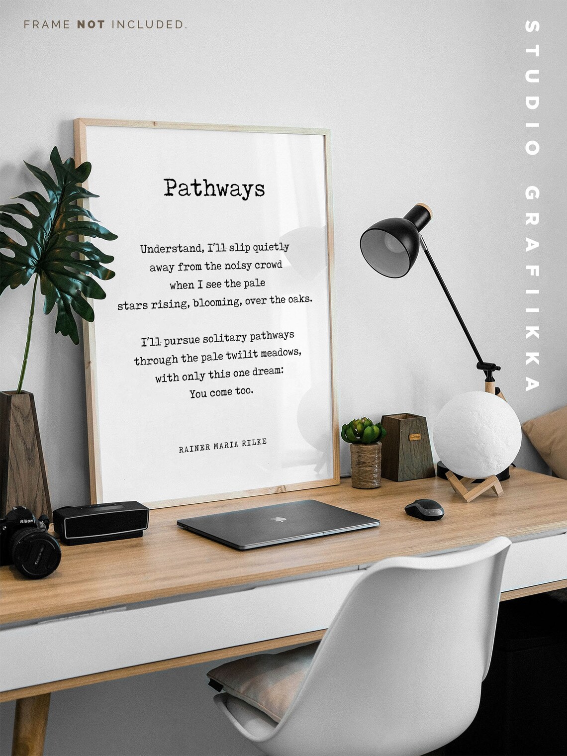 Pathways, Rainer Maria Rilke Poem Poster - Image 3