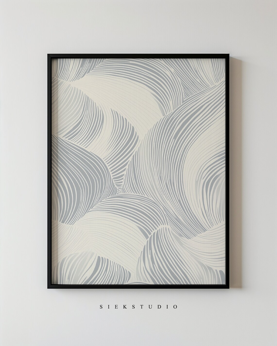 Serenity Waves Abstract Art Print Minimalist Boho Decor Neutral Scandinavian Wall Instant Living Room Minimalism