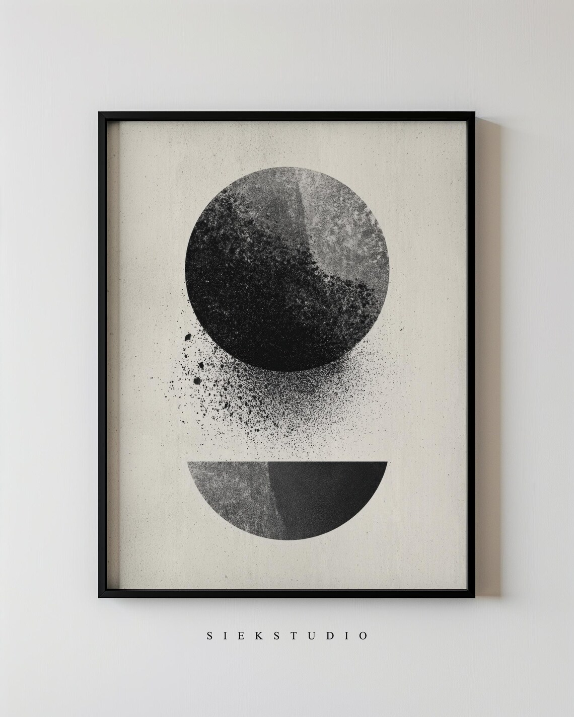 Modern Abstract Circle Art Print, Minimalist