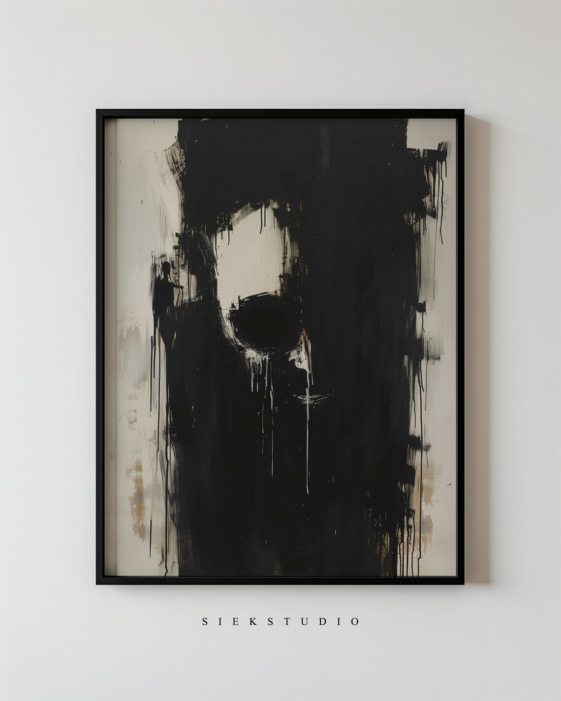 Abstract Expressionism Face In Void, Wall Art Print