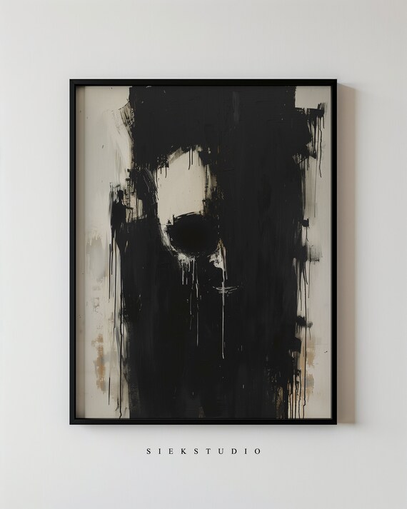 Abstract Expressionism Face In Void, Wall Art Print