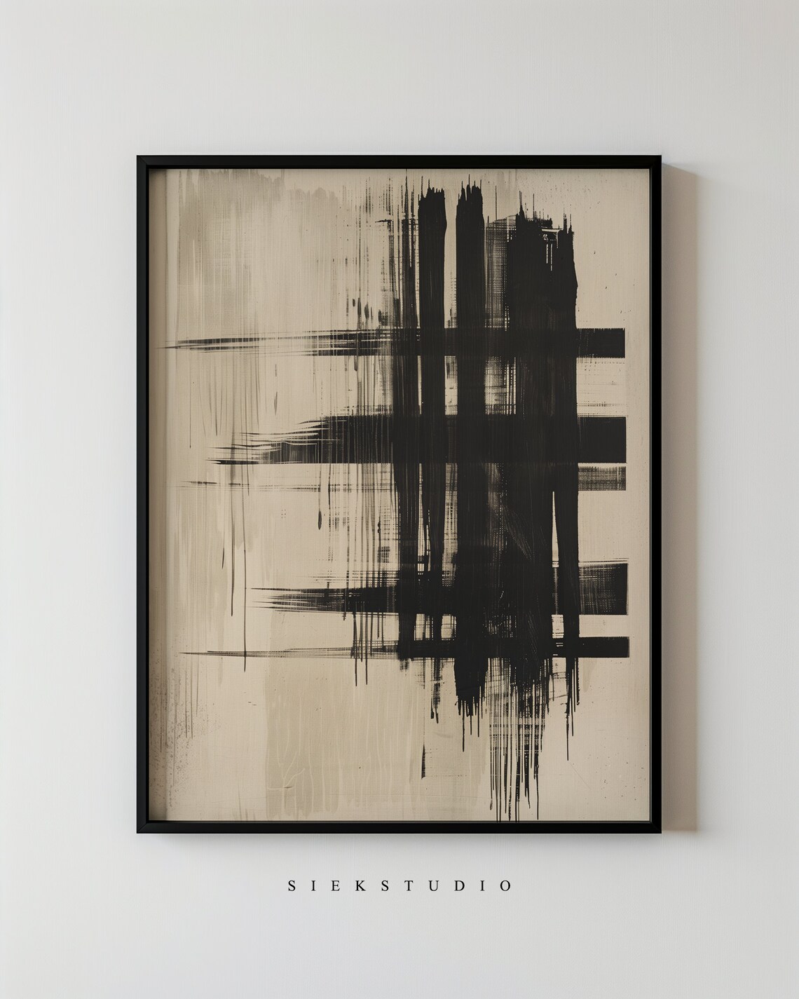 Geometric Abstract Line Art, Minimalist Art Print