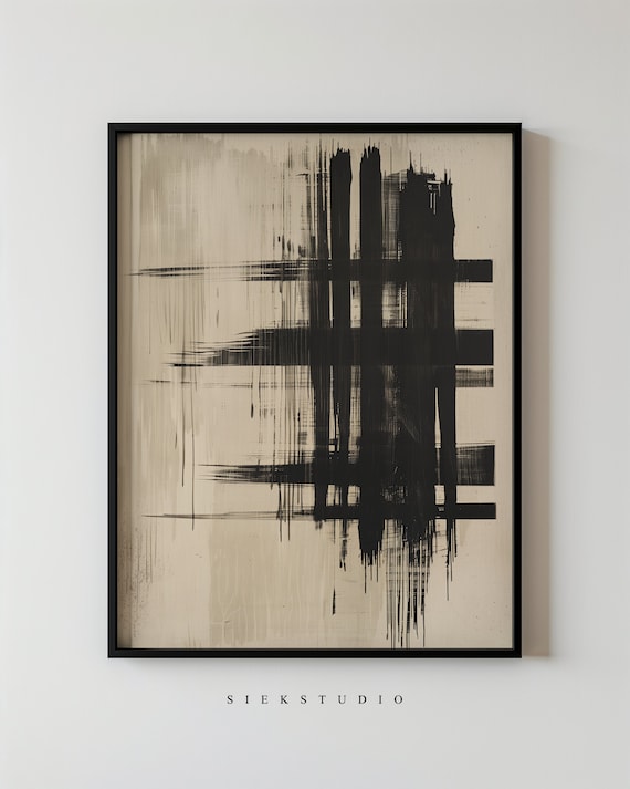 Geometric Abstract Line Art, Minimalist Art Print