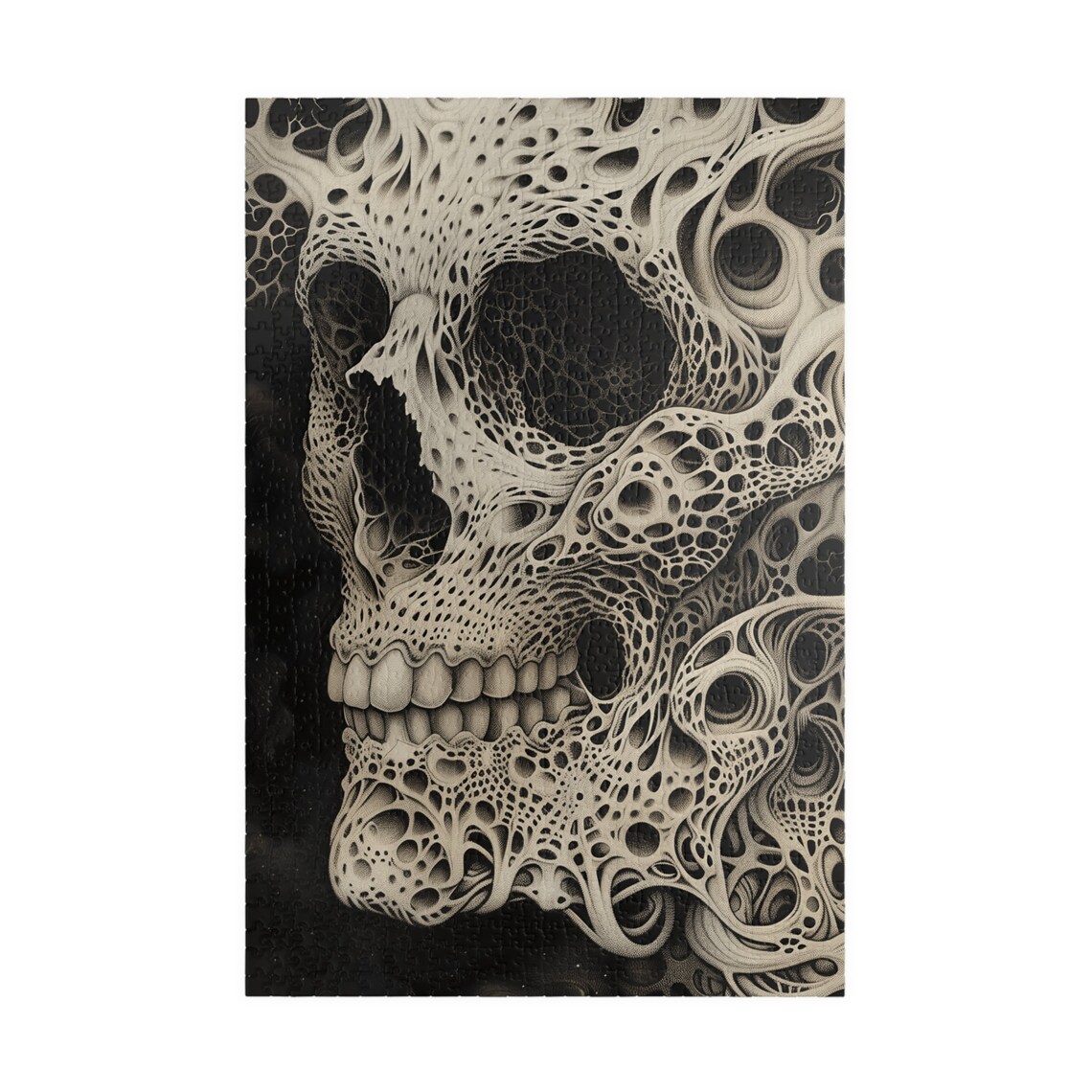 Fantasy Skull Sketch II Art Print, Gothic Dark Art - Image 3