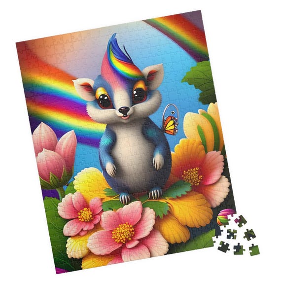 Twizzle Cute Rainbow Fantasy Animal Jigsaw Puzzle Unique Gift For Birthday Or Hospital Patients Fun Tech Free Family Activity