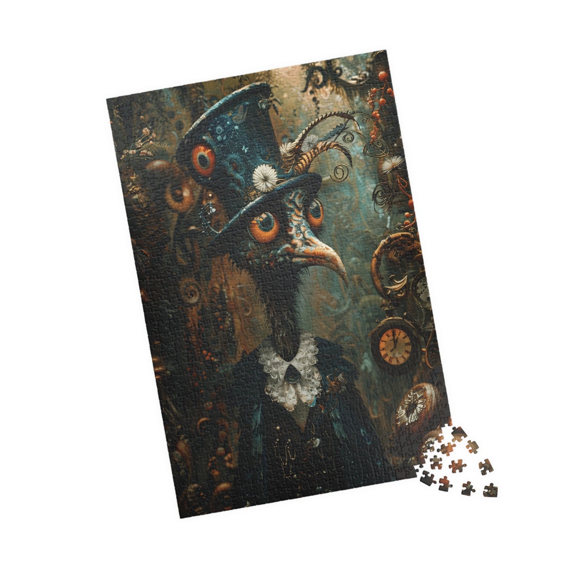 Steampunk Crow in Top Hat Pocket Watch Gothic Bird Witchy Poster - Image 4