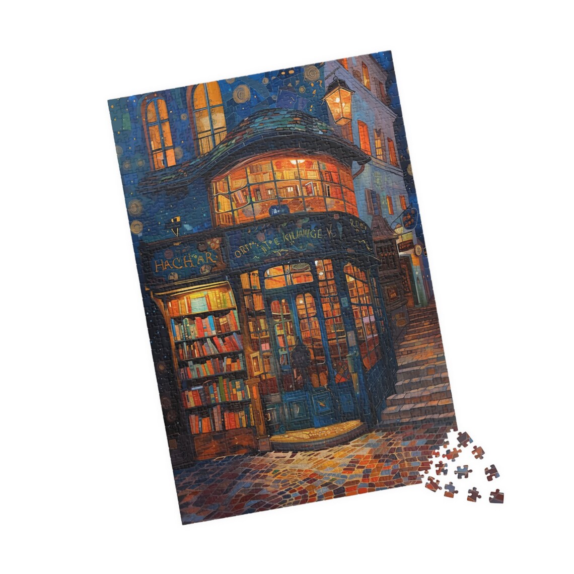 Parisian Book Shop Travel Poster, Impressionist Style - Image 4