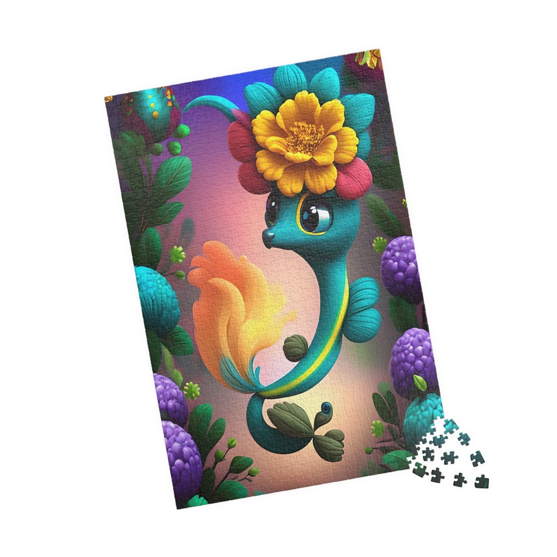 Flutter Cute Rainbow Fantasy Animal Jigsaw Puzzle Unique Gift For Birthday Or Hospital Patients Fun Tech Free Family Activity - Image 4