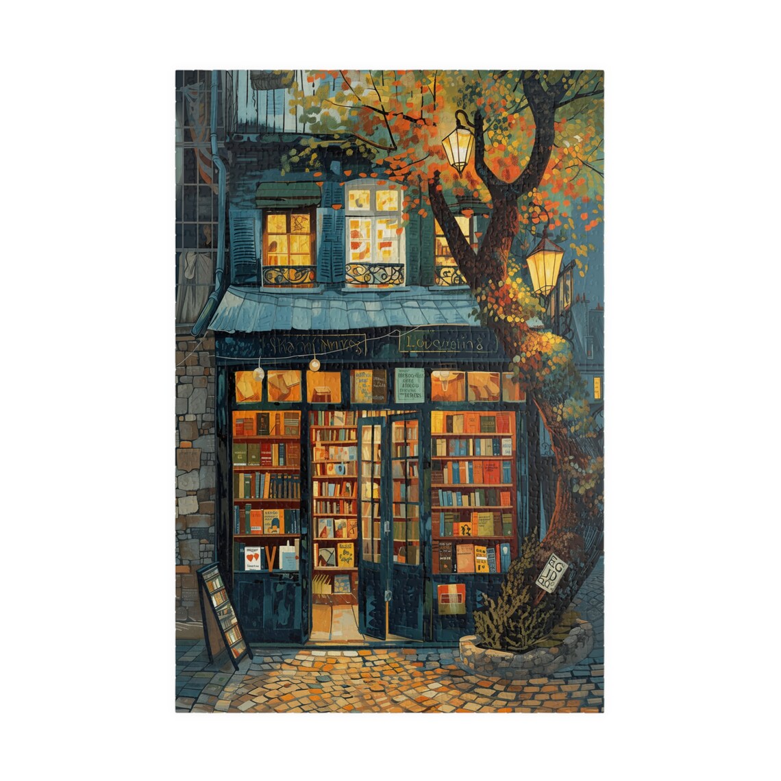 Hidden Book Shop Impressionist Style Art Print - Image 4
