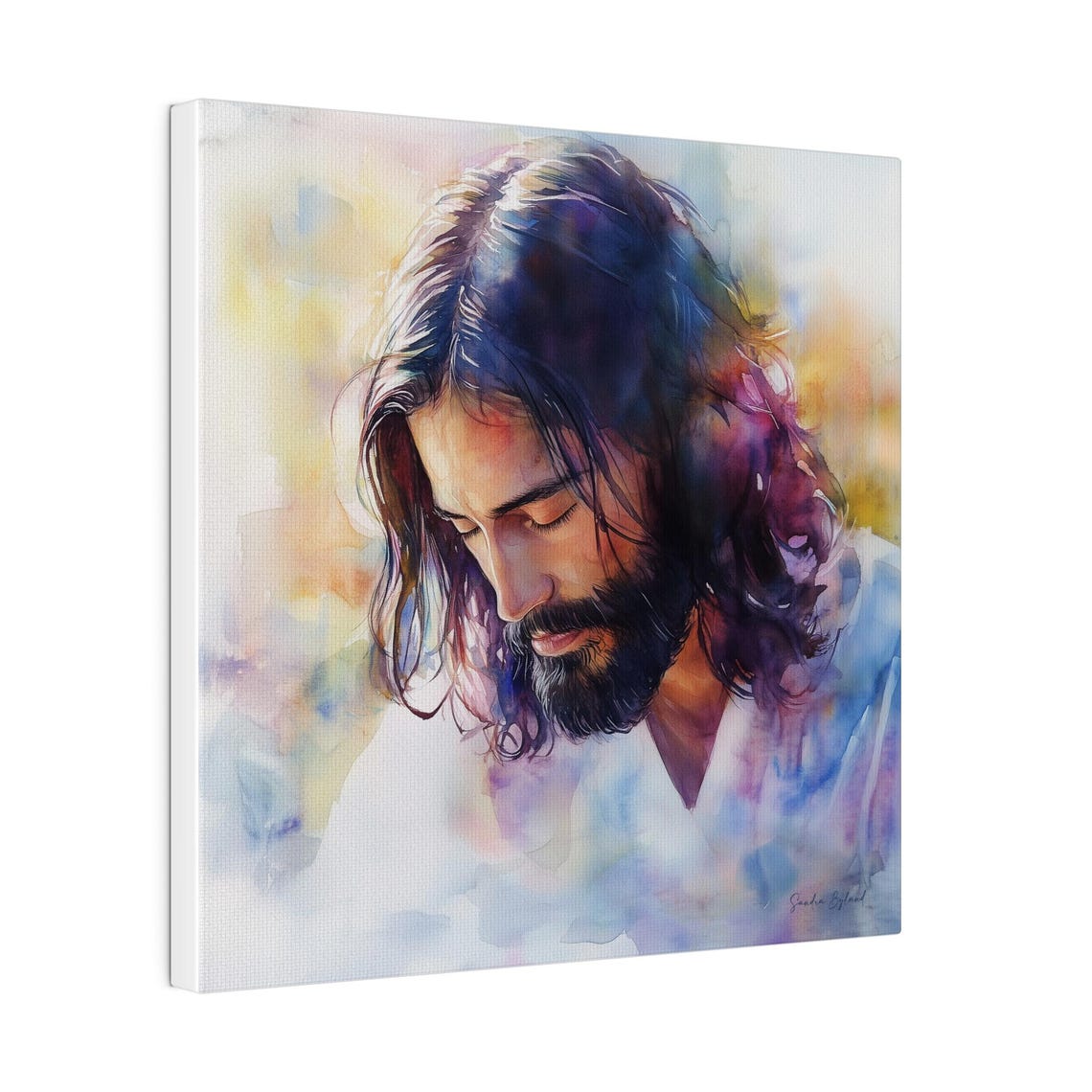 Jesus In Prayer Portrait, Gift For Pastor - Image 4