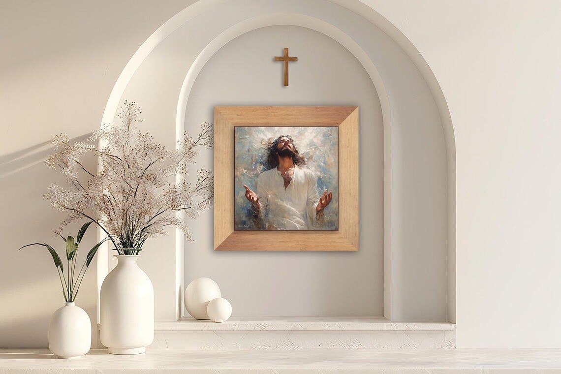 Christ's Ascension, Christian Family Art Print - Image 3