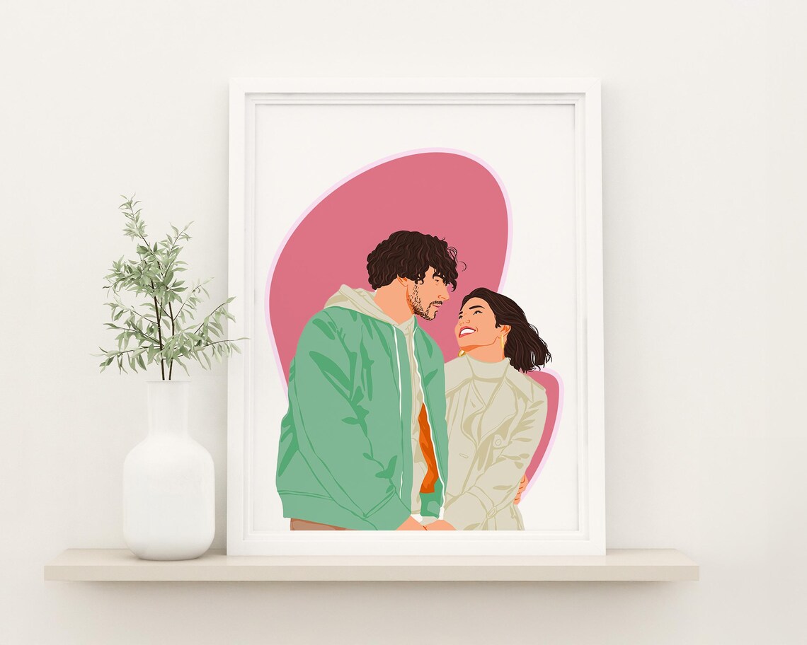 Custom Faceless Portrait From Photo, Art Print