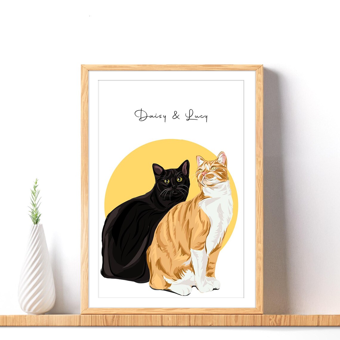 Personalized Cat Portrait From Photo, Memorial Art Print - Image 3