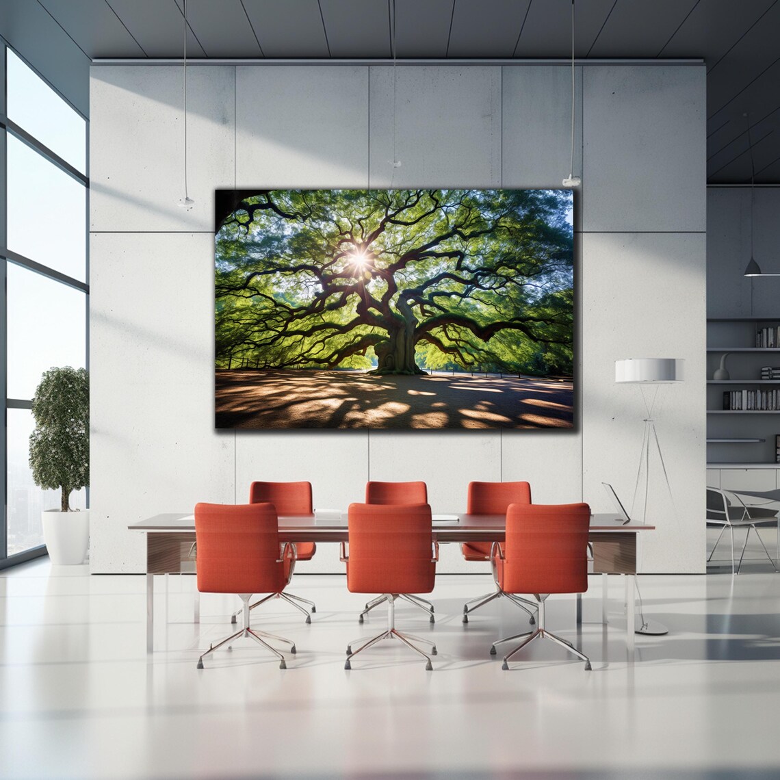 Angel Oak Tree South Carolina Sunlit Branches Historic Landmark Poster - Image 2