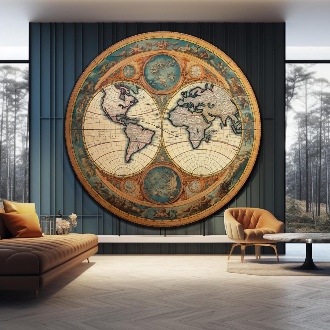 Old World Map Art, Travel Poster - Image 4