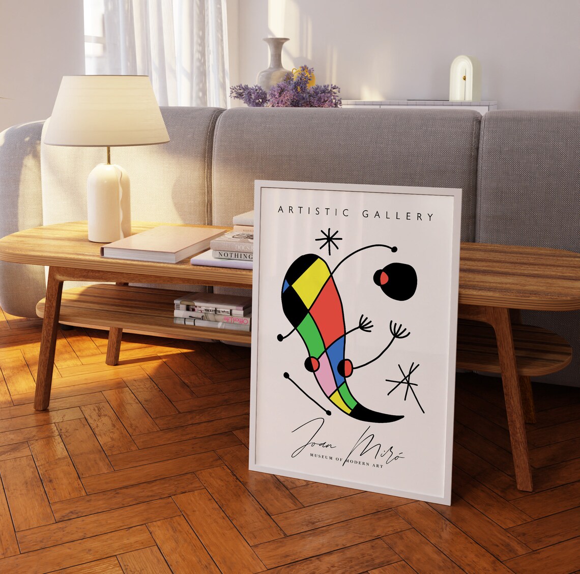 Joan Miro Exhibition Poster, Minimalist Abstract Art - Image 4