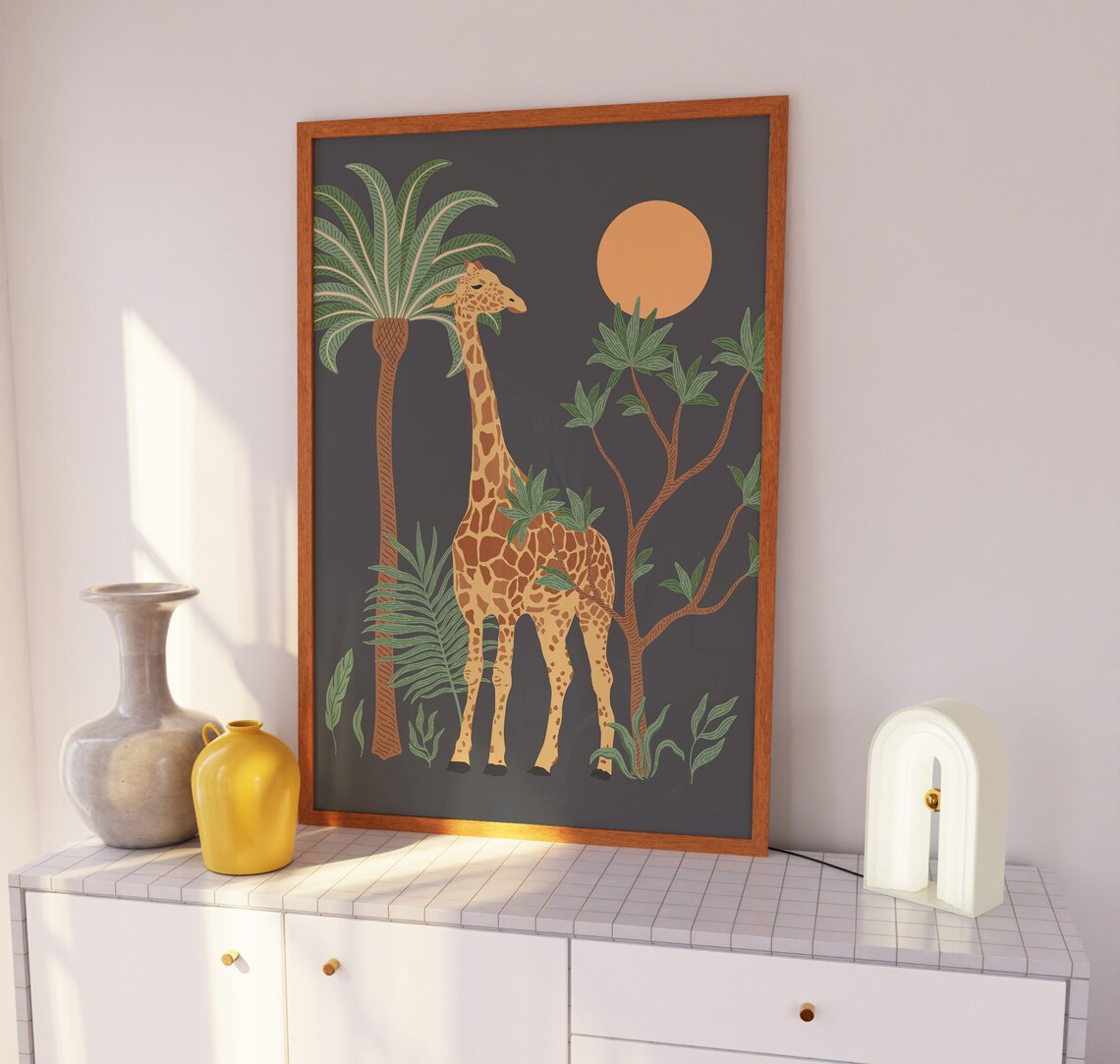 Jungle Giraffe Poster, Tropical Animal Art - Image 4