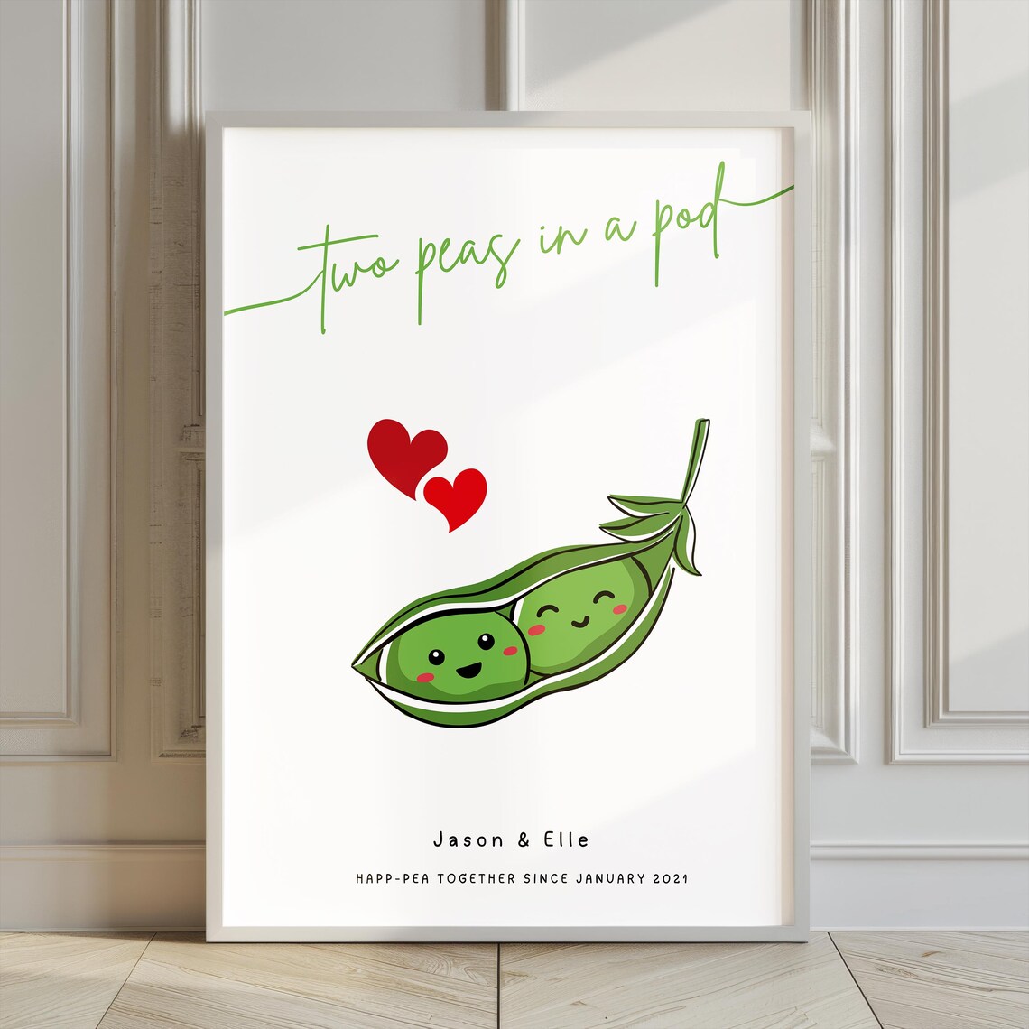 Two Peas In A Pod, Personalized Gift For Couples - Image 3