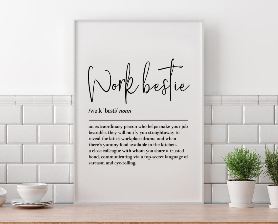 Work Bestie Definition Art Print, Farewell Gift - Image 2