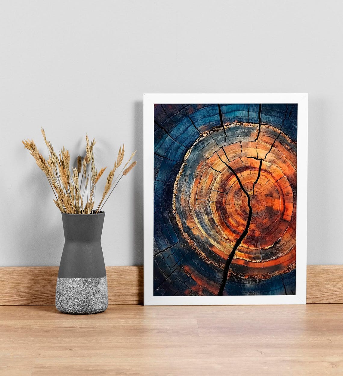 Tree Ring Wall Art Abstract Colorful Tree Ring Wall Decor Minimalist Home Art Living Room Print Modern Farmhouse - Image 3